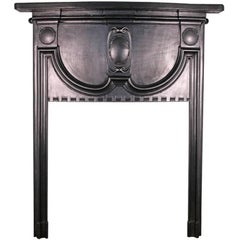 Small Antique Edwardian Cast Iron Fireplace Surround