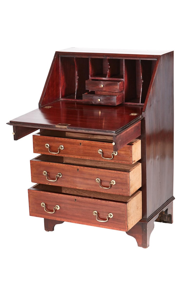 Small Antique Edwardian Inlaid Bureau