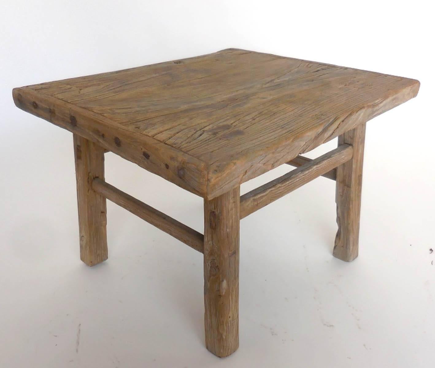 Rustic Small Antique Elm Table