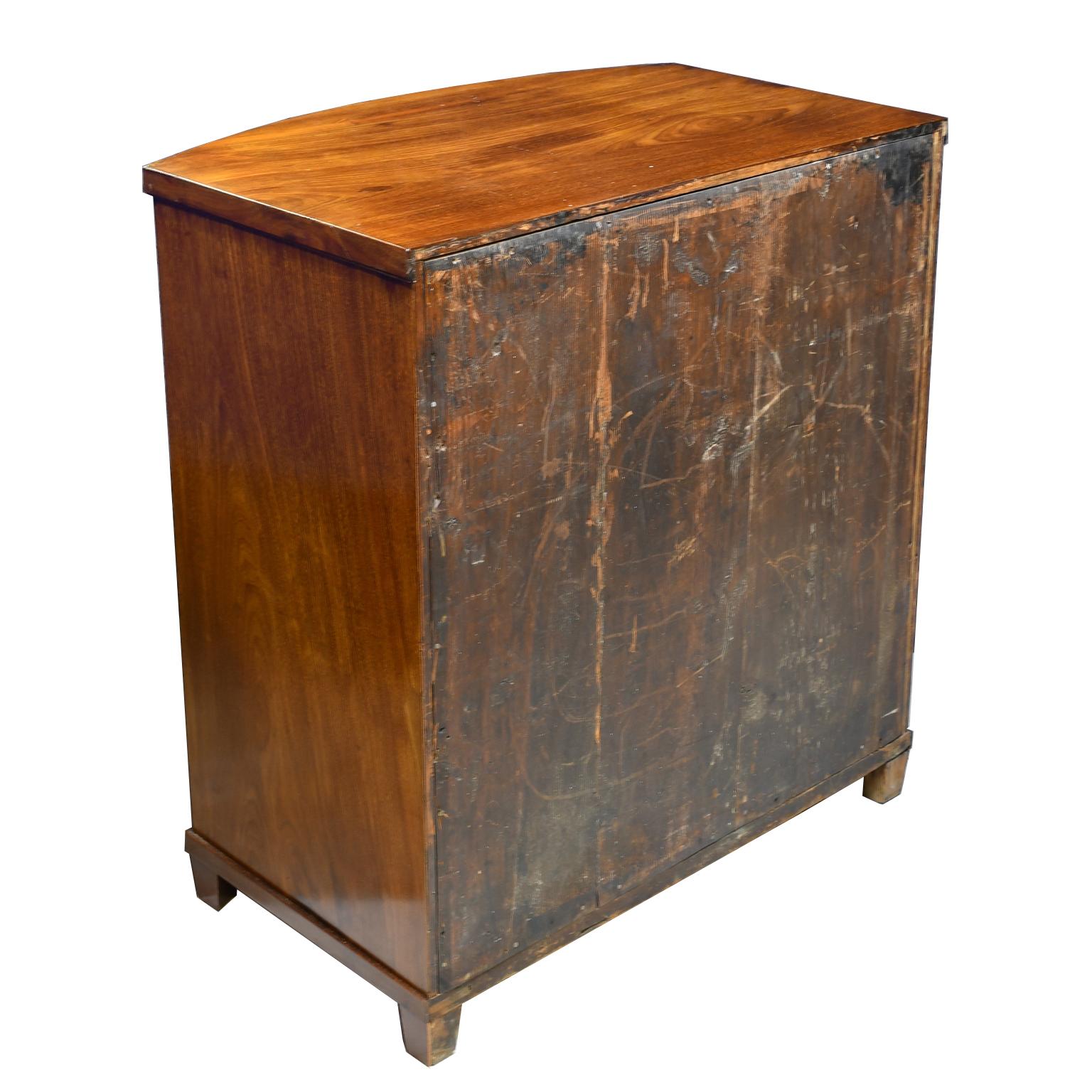 19th Century Small Antique Empire Chest of Drawers/Nightstand in West Indies Mahogany, c 1810