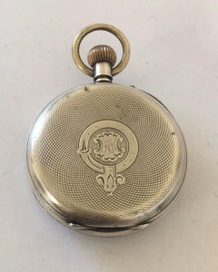 Small Antique Engine Turned Silver Pocket Watch