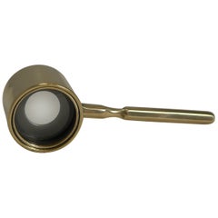 Small Antique English Brass Coddington Magnifying Glass, circa 1880