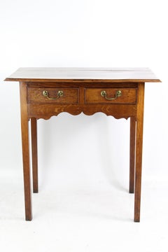 Small Antique English Georgian Oak Side Table Lowboy Dressing Table Desk Console