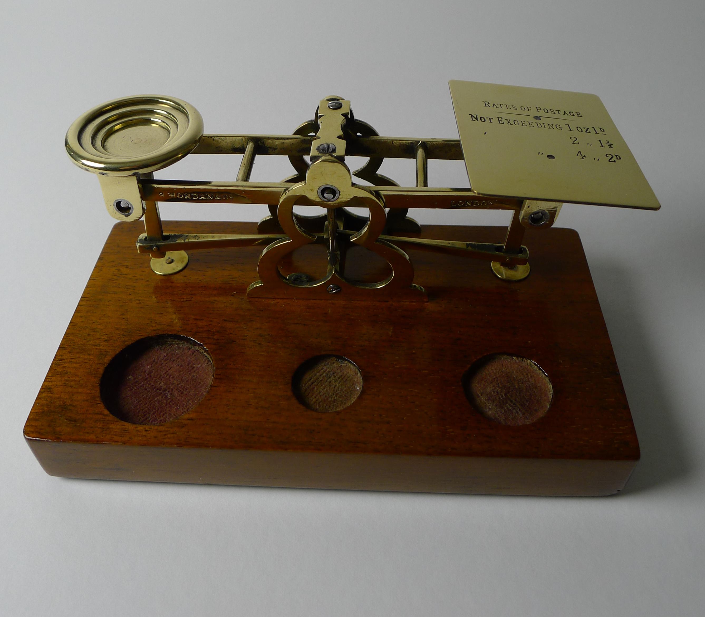 Victorien tardif Petite écaille de lettres / de poste anglaise ancienne de Sampson Mordan
