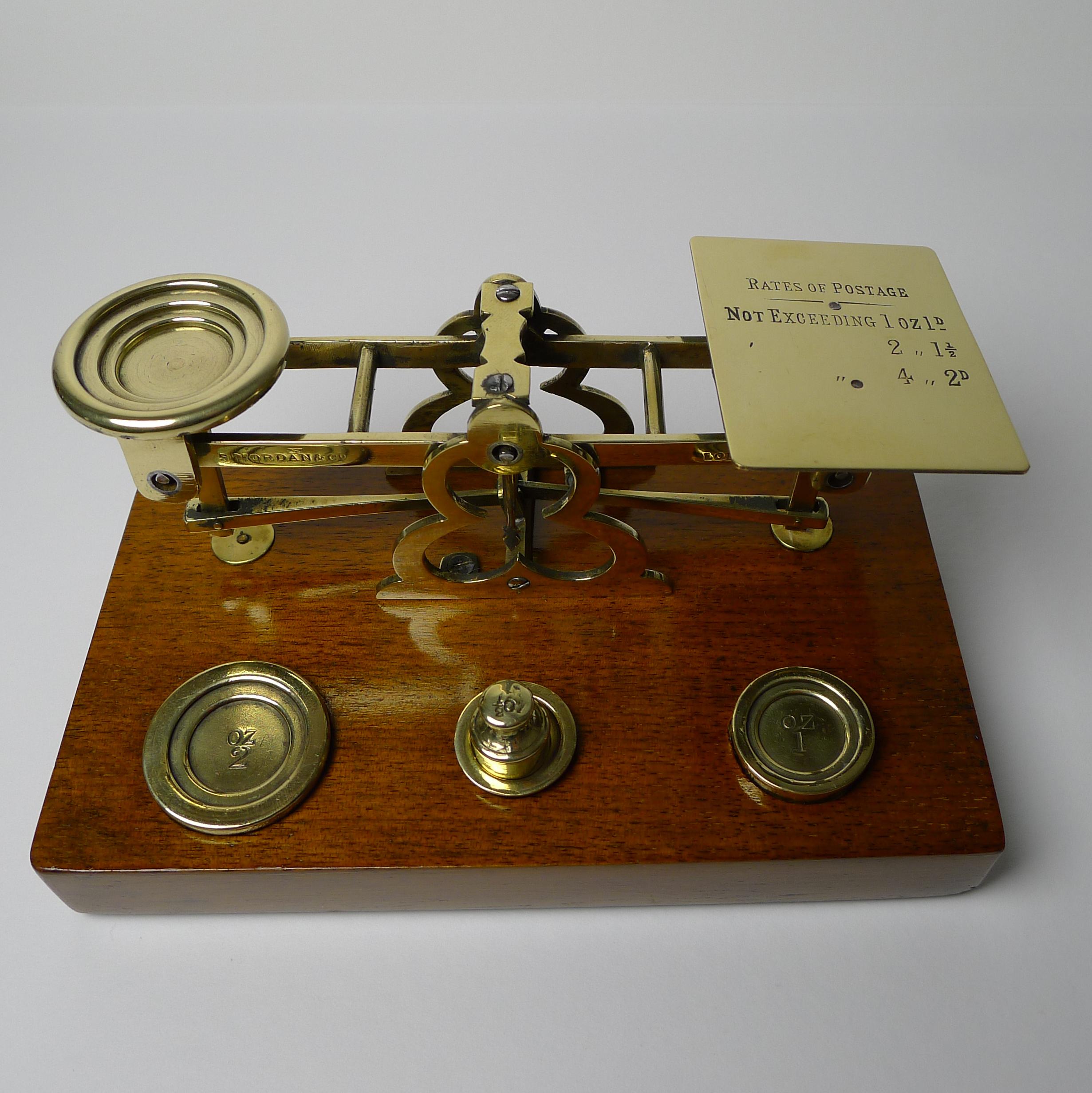 Fin du XIXe siècle Petite écaille de lettres / de poste anglaise ancienne de Sampson Mordan