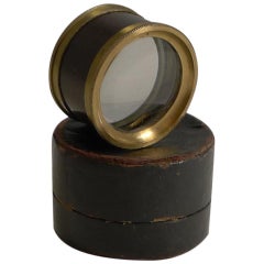 Small Antique English Magnifying Glass / Lens in Box, circa 1850