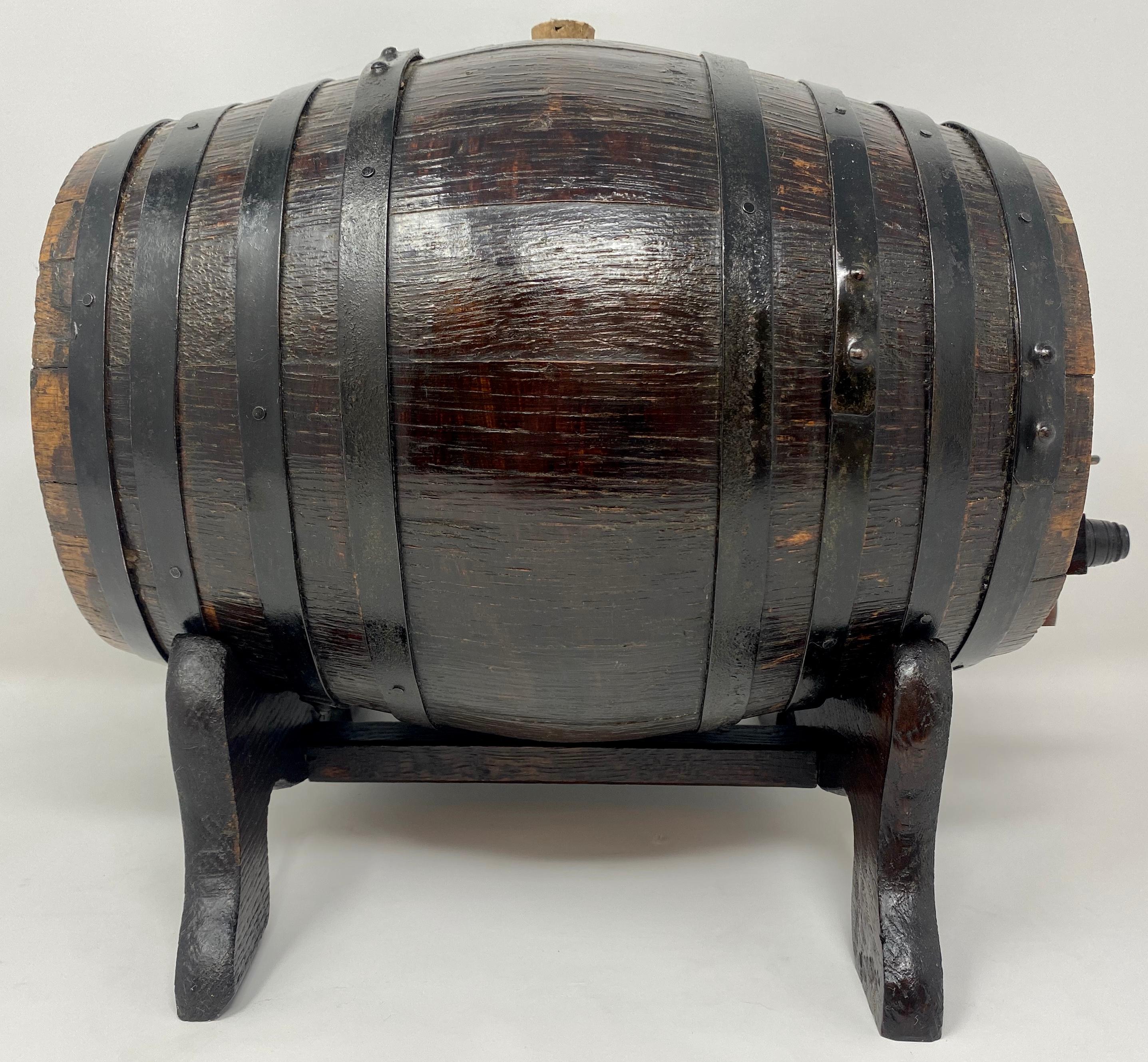 Small Antique English Oak Barrel Made for Spanish 