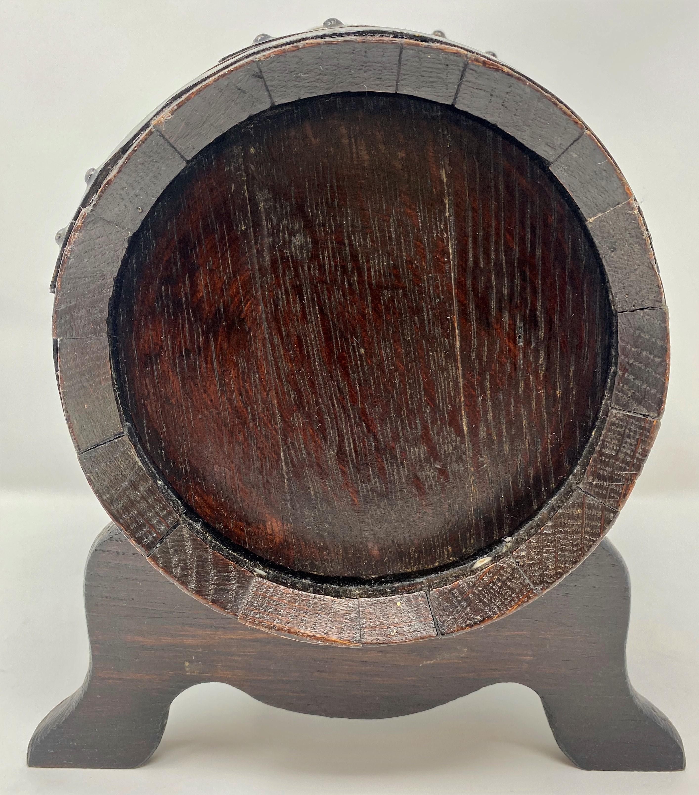 20th Century Small Antique English Oak Barrel Made for Spanish 