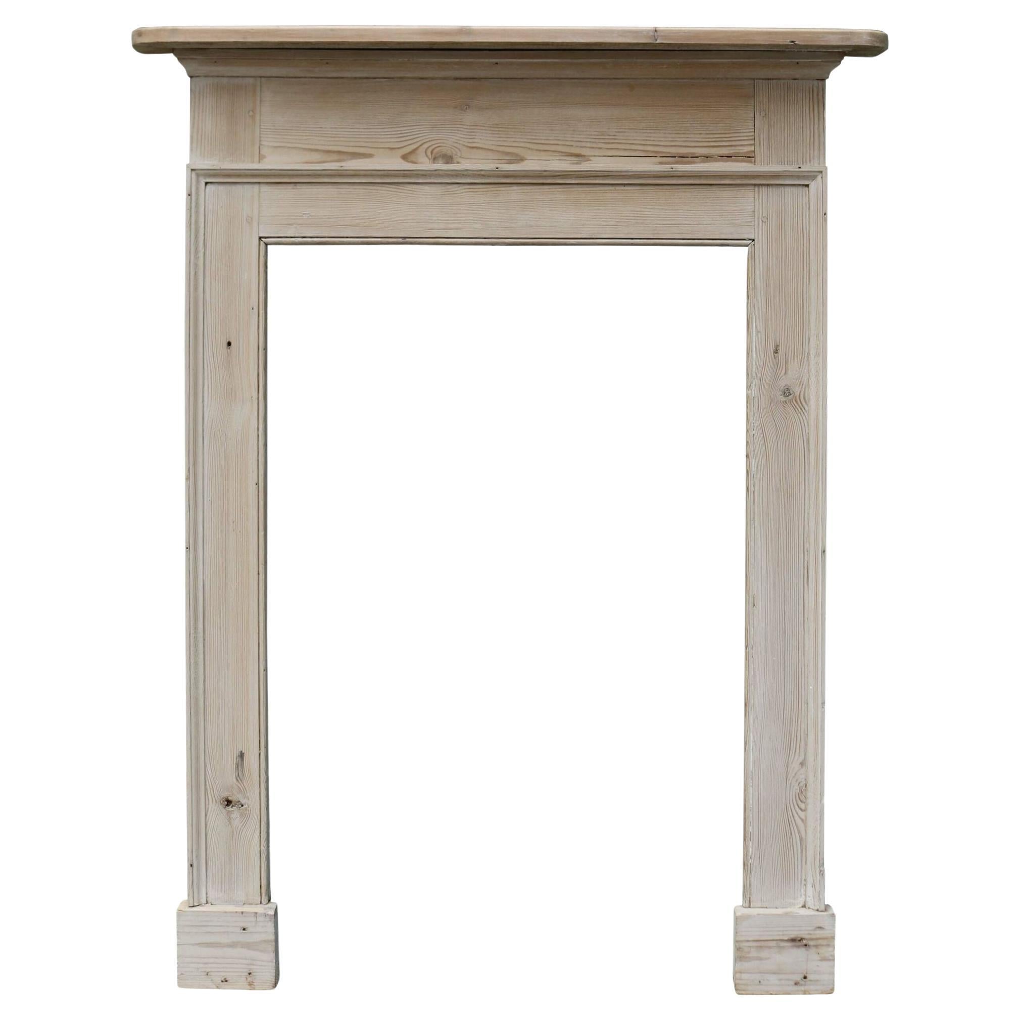 Small Antique English Timber Fire Mantel For Sale