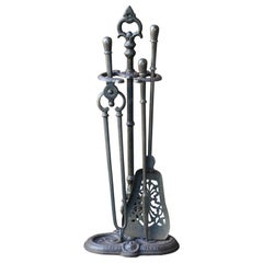 Small Antique English Victorian Fireplace Tools or Fire Tools, 19th Century
