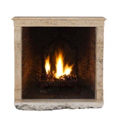 Small Antique Fireplace for BBQ built-in In Timeless Kitchen