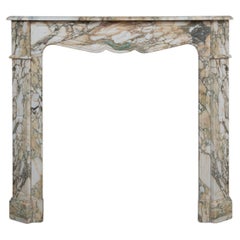 Small Antique Fireplace in Breche Marble.