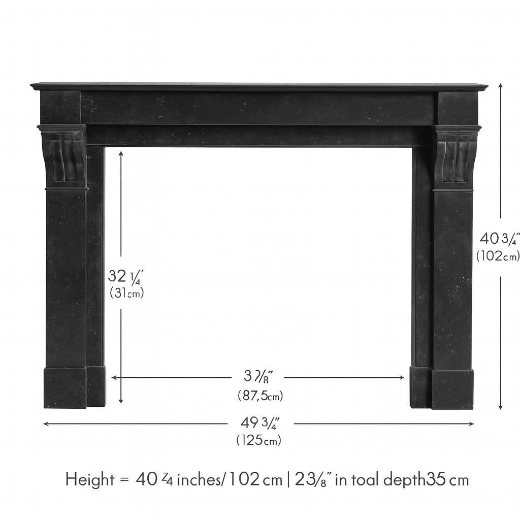 Francese Piccolo caminetto antico con in vendita