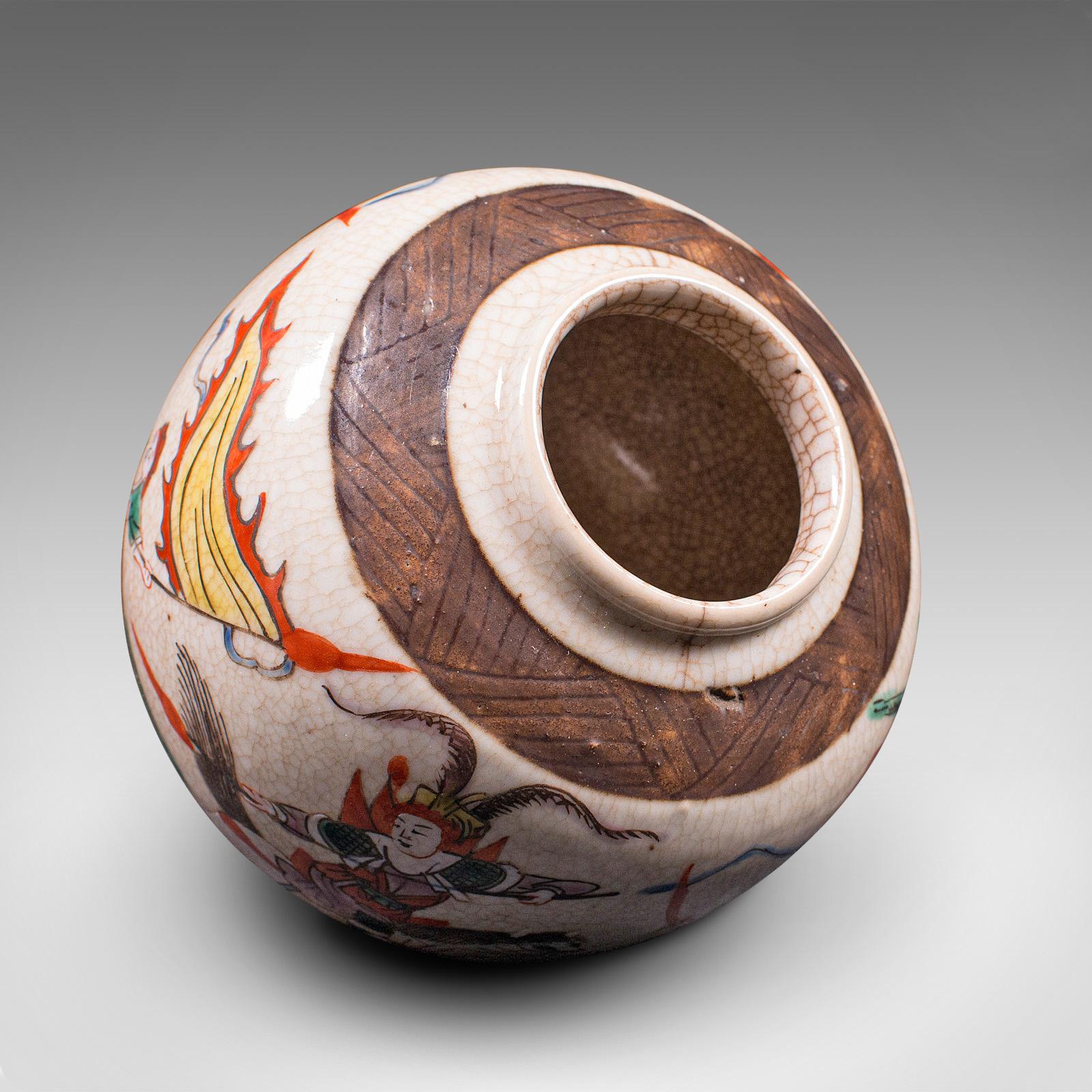 Small Antique Flower Vase, Japanese, Ceramic, Posy Urn, Edo Period, Circa 1850 For Sale 4