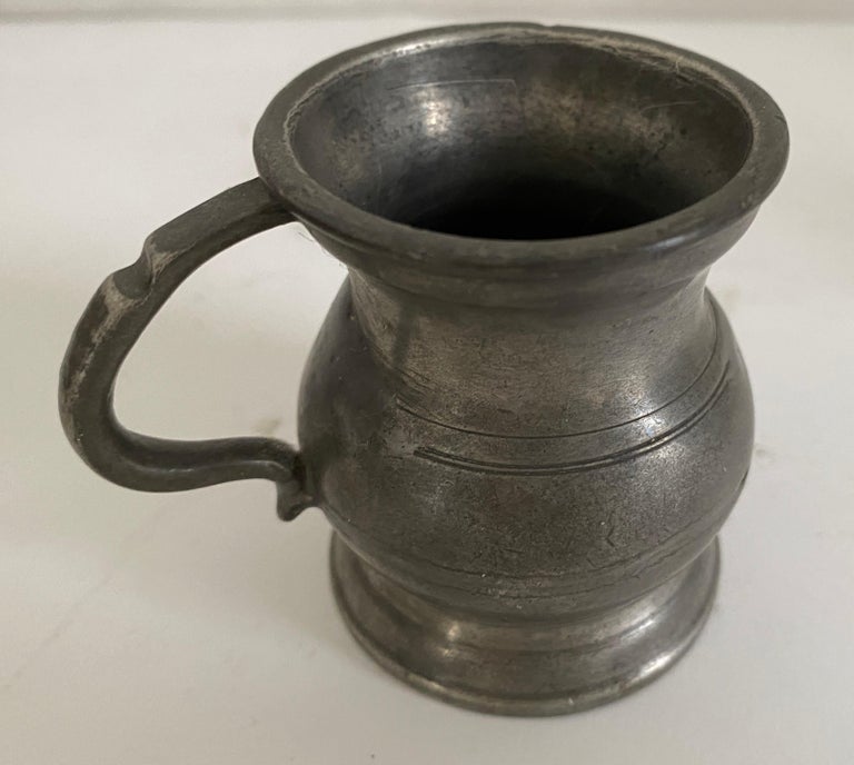 Small Antique Footed Pewter Imperial Tankard Measures For Sale at 1stDibs |  gaskell & chambers pewter marks, what is pewter made of, rwp pewter mark
