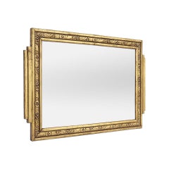 Small Antique French Art Nouveau Style Giltwood Wall Mirror, circa 1900