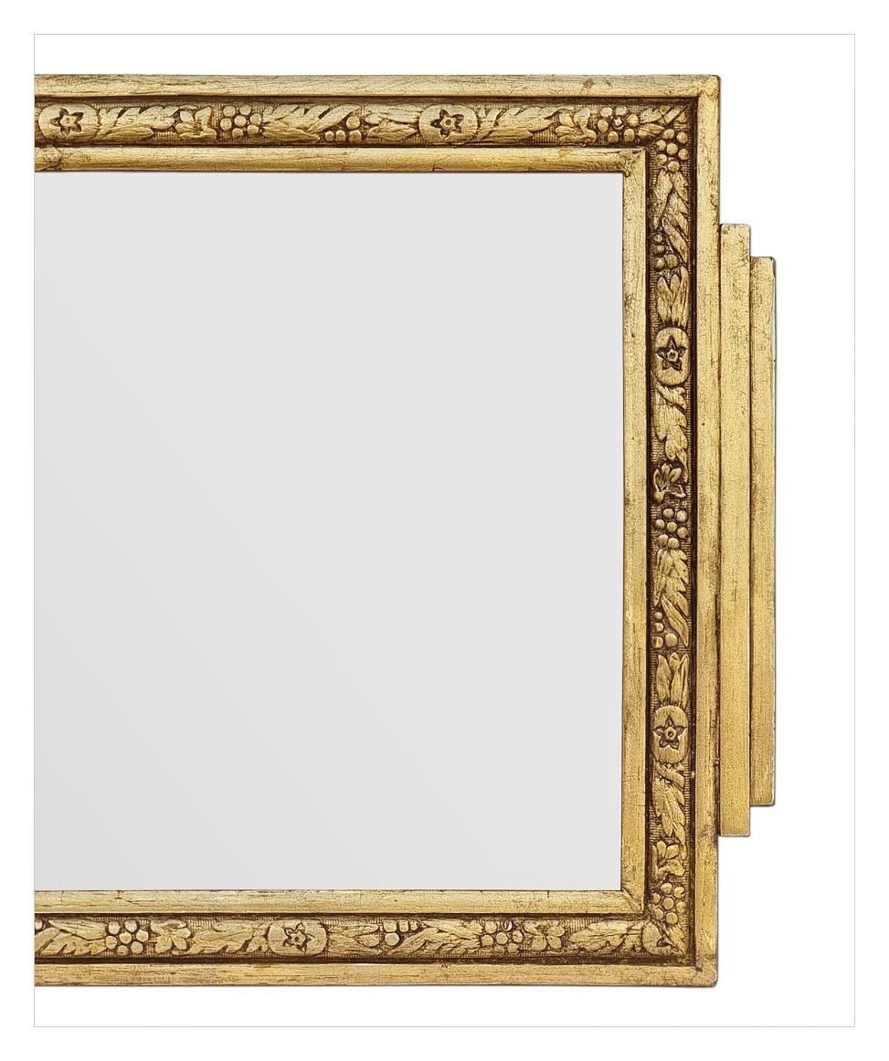 Small Antique French Art Nouveau Style Giltwood Wall Mirror, circa 1900 For Sale 1