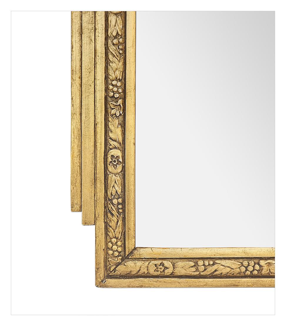 Small Antique French Art Nouveau Style Giltwood Wall Mirror, circa 1900 For Sale 2