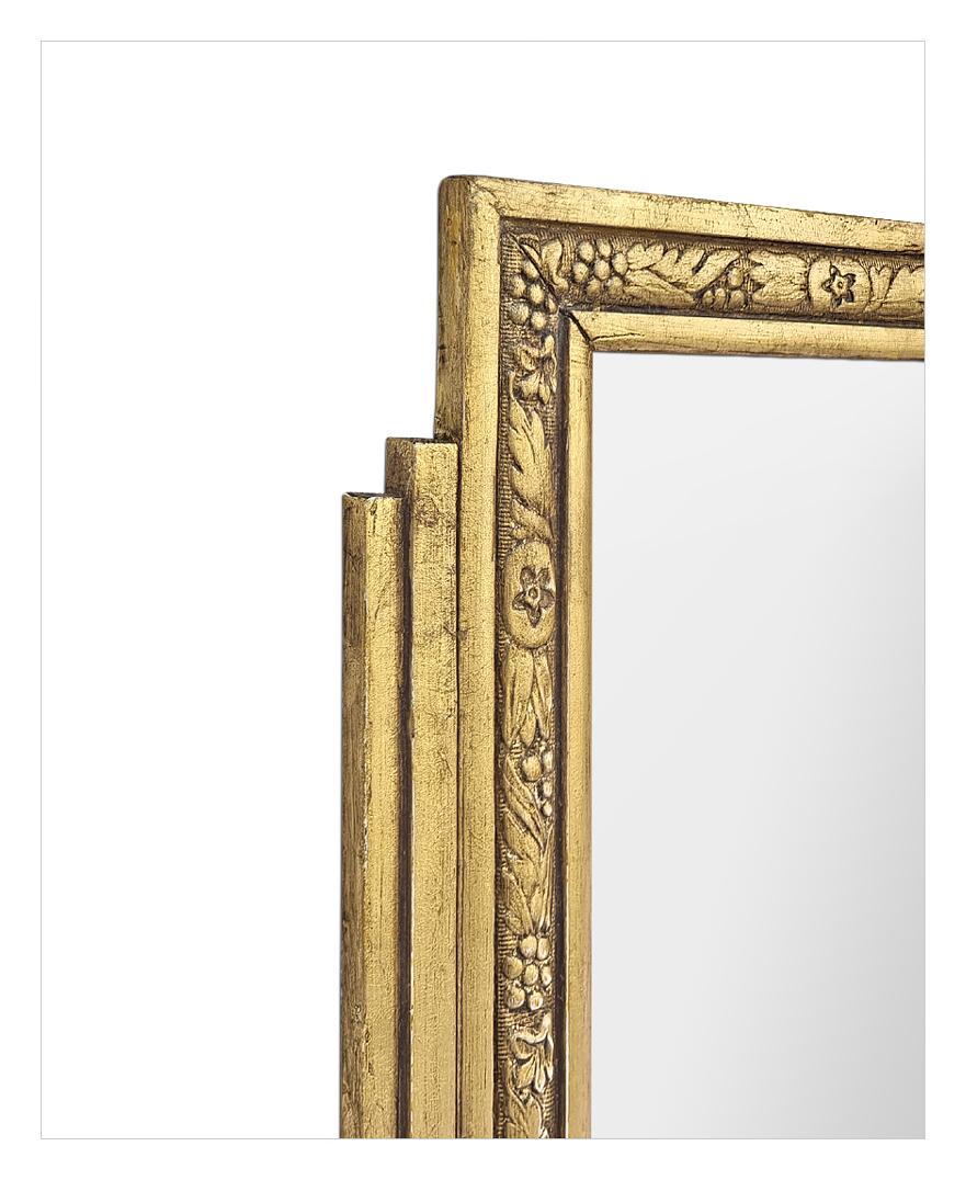 Small Antique French Art Nouveau Style Giltwood Wall Mirror, circa 1900 For Sale 3