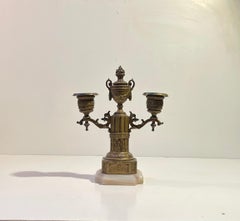 Small Antique French Candelabra in Gilt Bronze, Louis XVI style