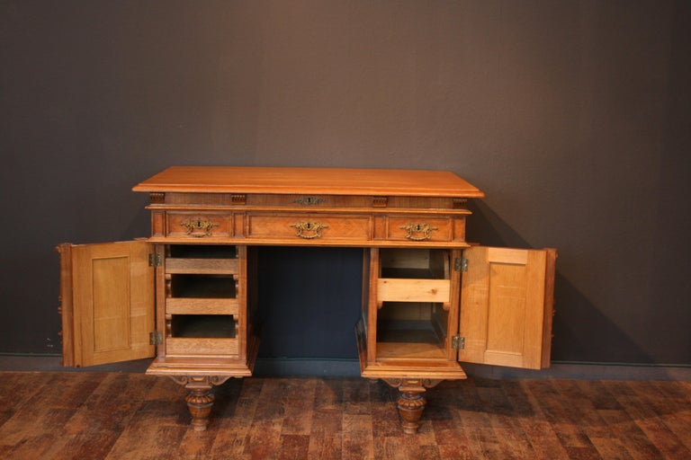 Small Antique French Grunderzeit Desk Kids Desk Oak And Walnut