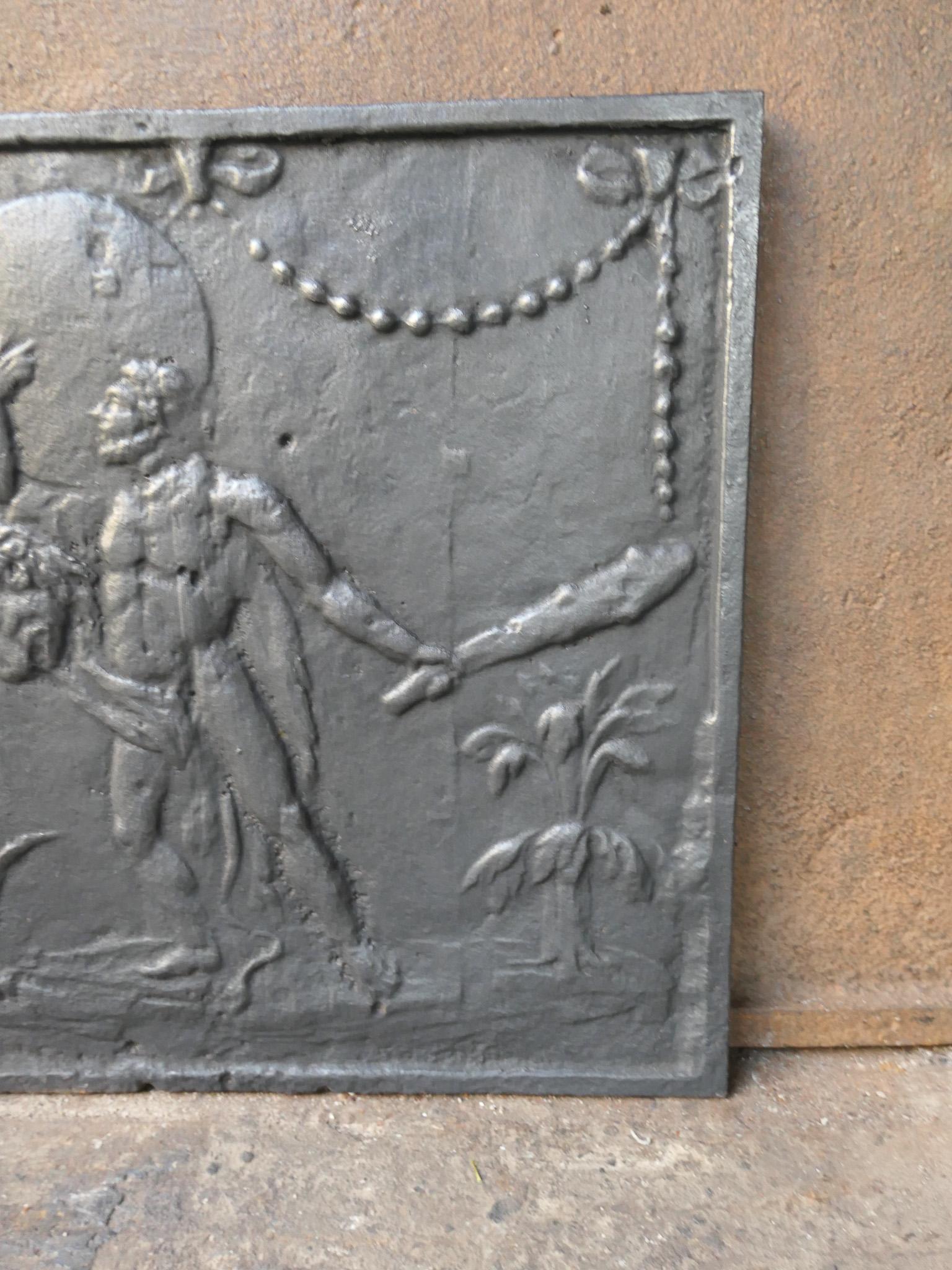 Small Antique French 'Hercules and Heaven' Fireback / Backsplash 2