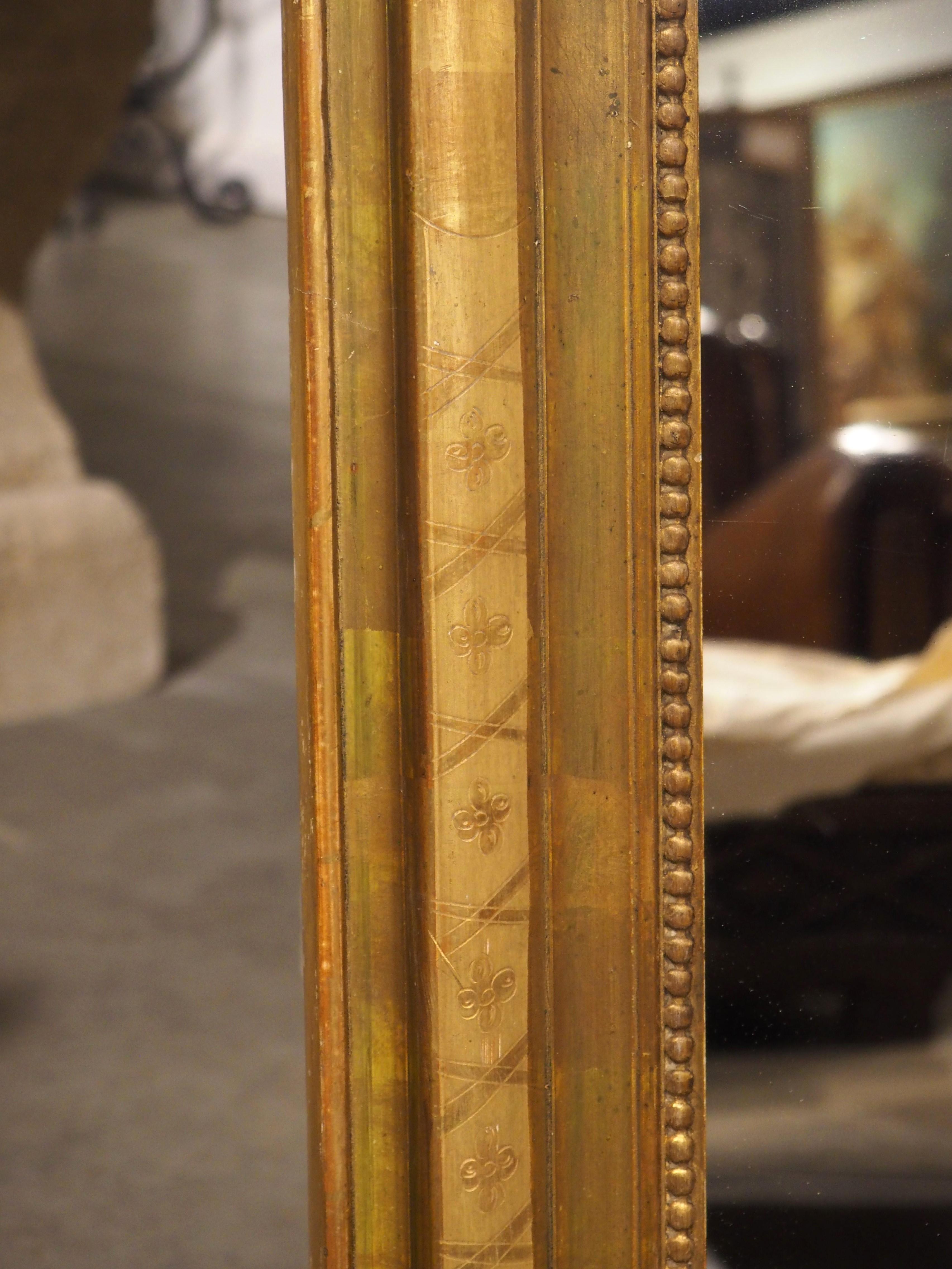 Small Antique French Louis Philippe Mirror with X-Pattern, 19th Century 3