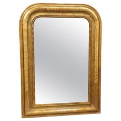 Small Antique French Louis Philippe Mirror with X-Pattern, 19th Century