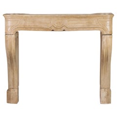 Small Antique French Louis XIV Fireplace In Sandstone 18th Century Period