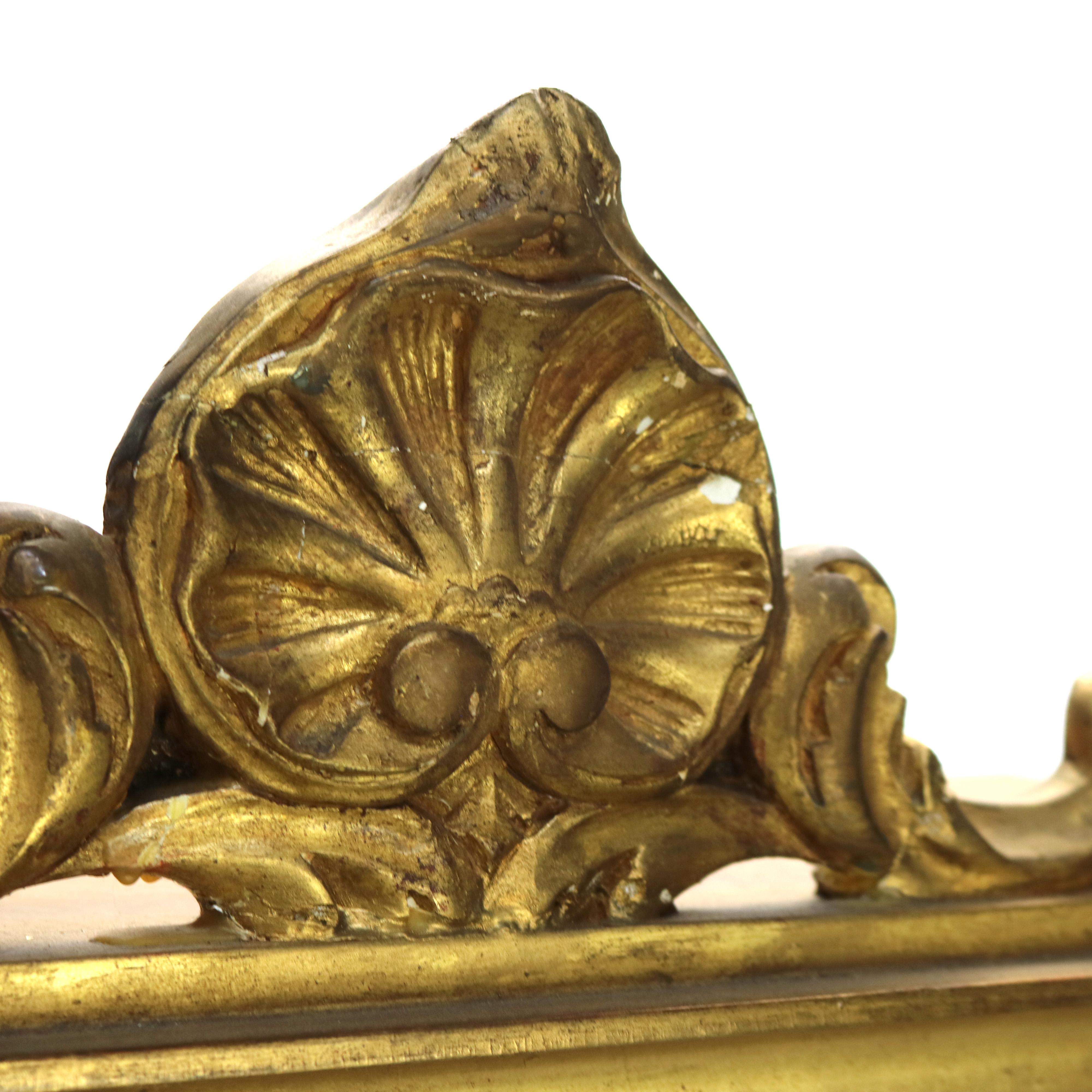 Small Antique French Louis XV Style Gilt Wood Hanging Curio Cabinet C1900

Measures - 36