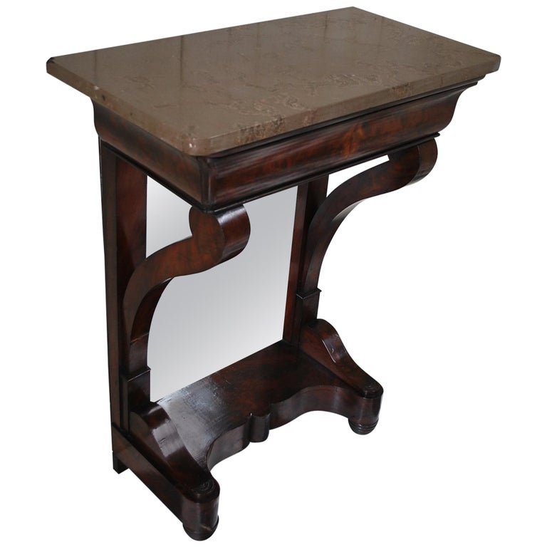 Small Antique French Gany Louis Philippe Console Pier Hall Small Antique French Gany Louis Philippe Console Pier Hall Table For