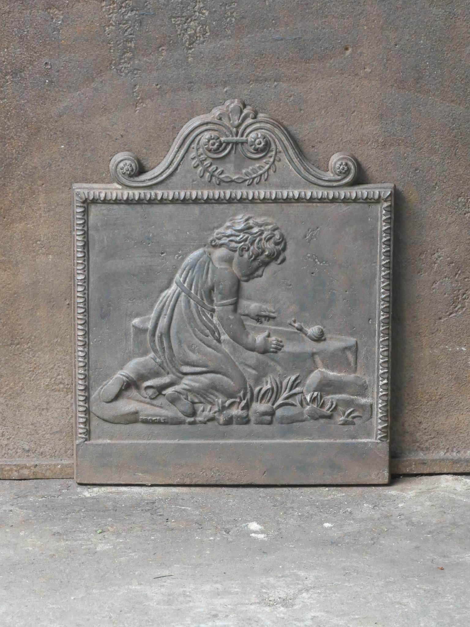 Francese Piccolo parafuoco antico francese Napoleone III, XIX secolo in vendita