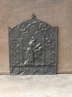 Small Antique French Napoleon III Fireback / Backsplash, 19th C.