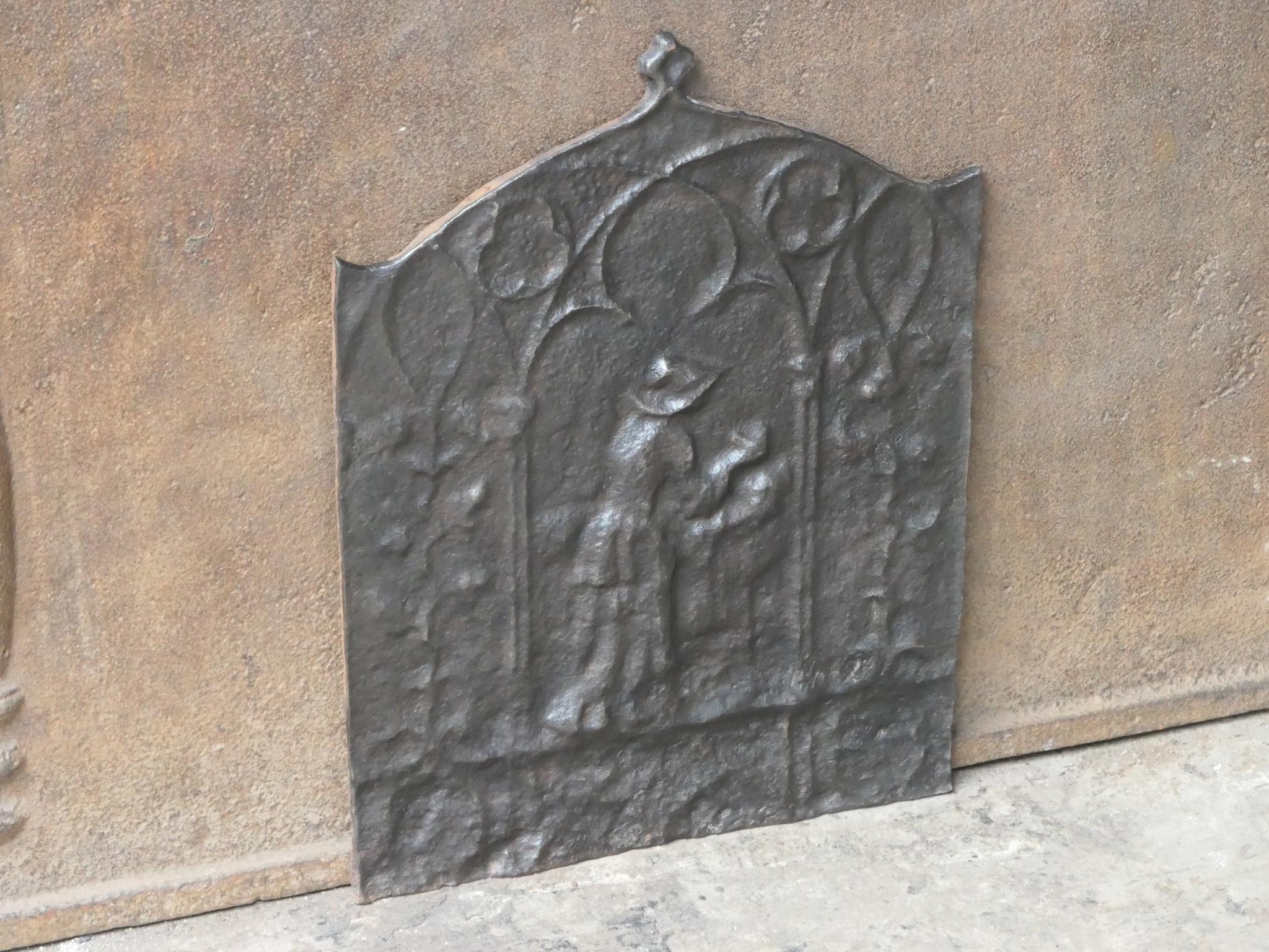 Piccolo Antique French Napoleon III Fireback / Backsplash, XIX sec. In condizioni buone in vendita a Soest, NL
