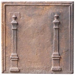 Small Antique French Neoclassical 'Pillars of Freedom' Fireback, 19th Century