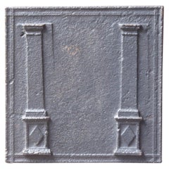 Small Antique French Neoclassical 'Pillars of Freedom' Fireback, 19th Century