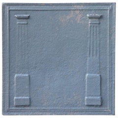Small Antique French Neoclassical 'Pillars of Freedom' Fireback, 19th Century