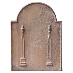 Small Antique French Neoclassical 'Pillars of Freedom' Fireback, 19th Century