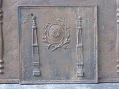 Small Antique French Neoclassical 'Pillars of Freedom' Fireback