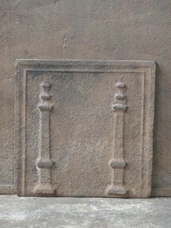 Small Antique French 'Pillars of Freedom' Fireback / Backsplash, 18th - 19th C.