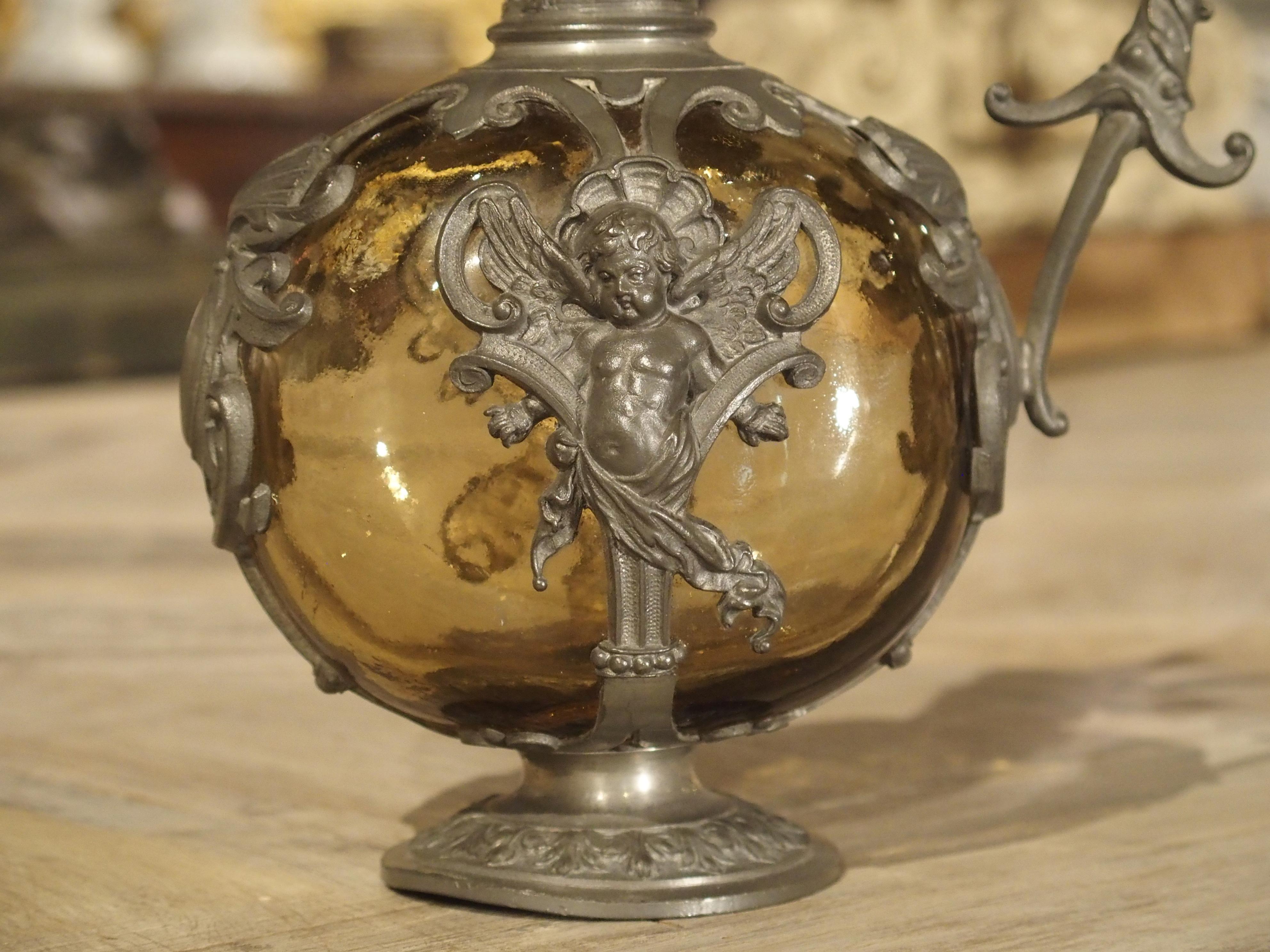 19th Century Small Antique French Renaissance Style Pitcher, circa 1875