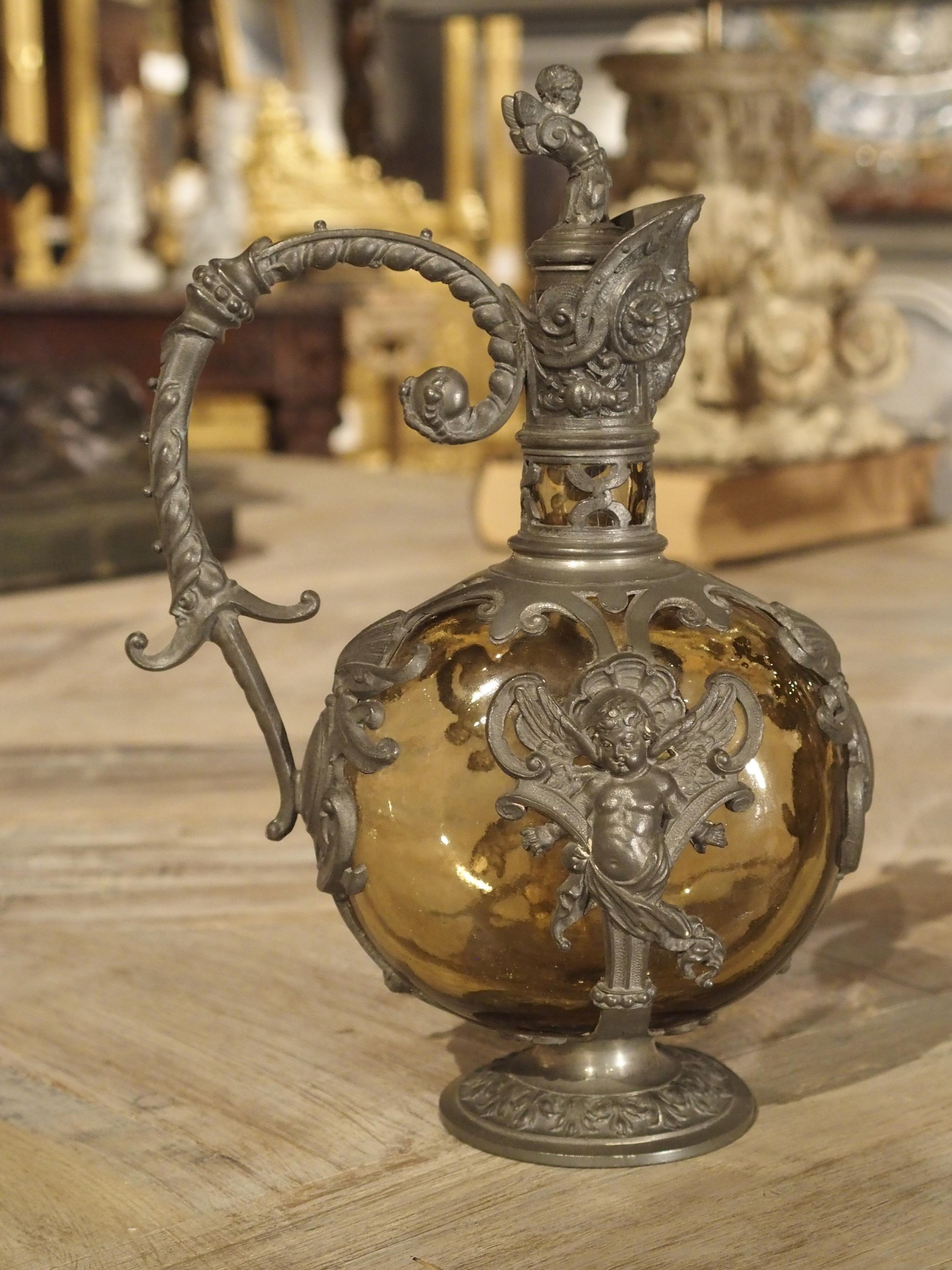 Small Antique French Renaissance Style Pitcher, circa 1875 4