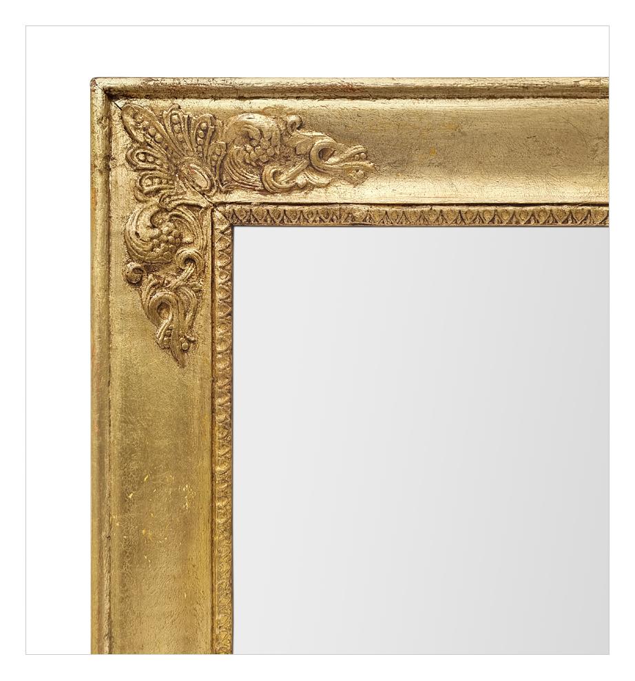 Glass Small Antique French “Restauration” Style Giltwood Wall Mirror, circa 1890 For Sale