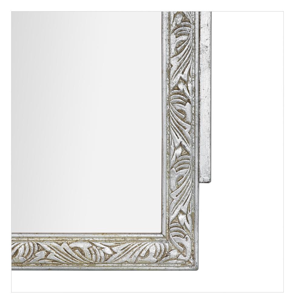 Small Antique French Wall Mirror, Silvered Wood, Art Nouveau Period, circa 1900 For Sale 1