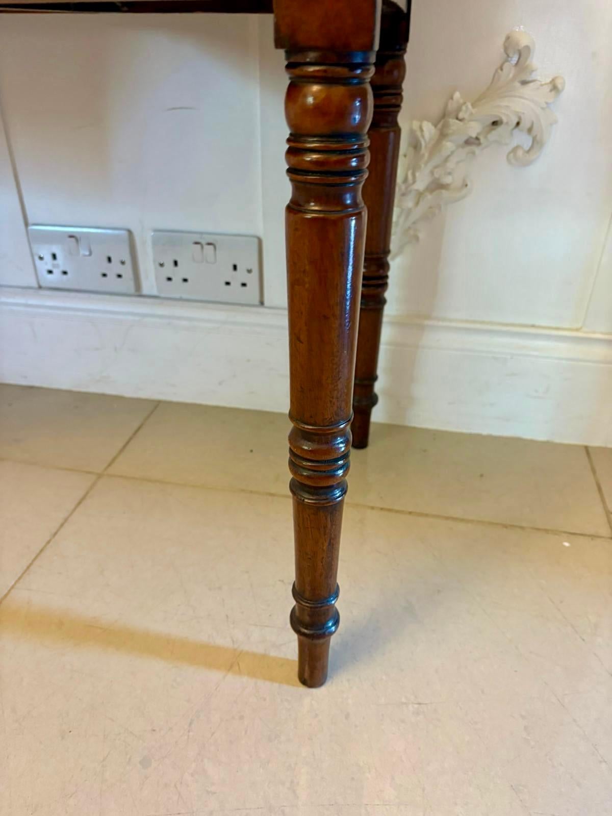 Small Antique George III Quality Figured Mahogany Bow Front Sideboard For Sale 7