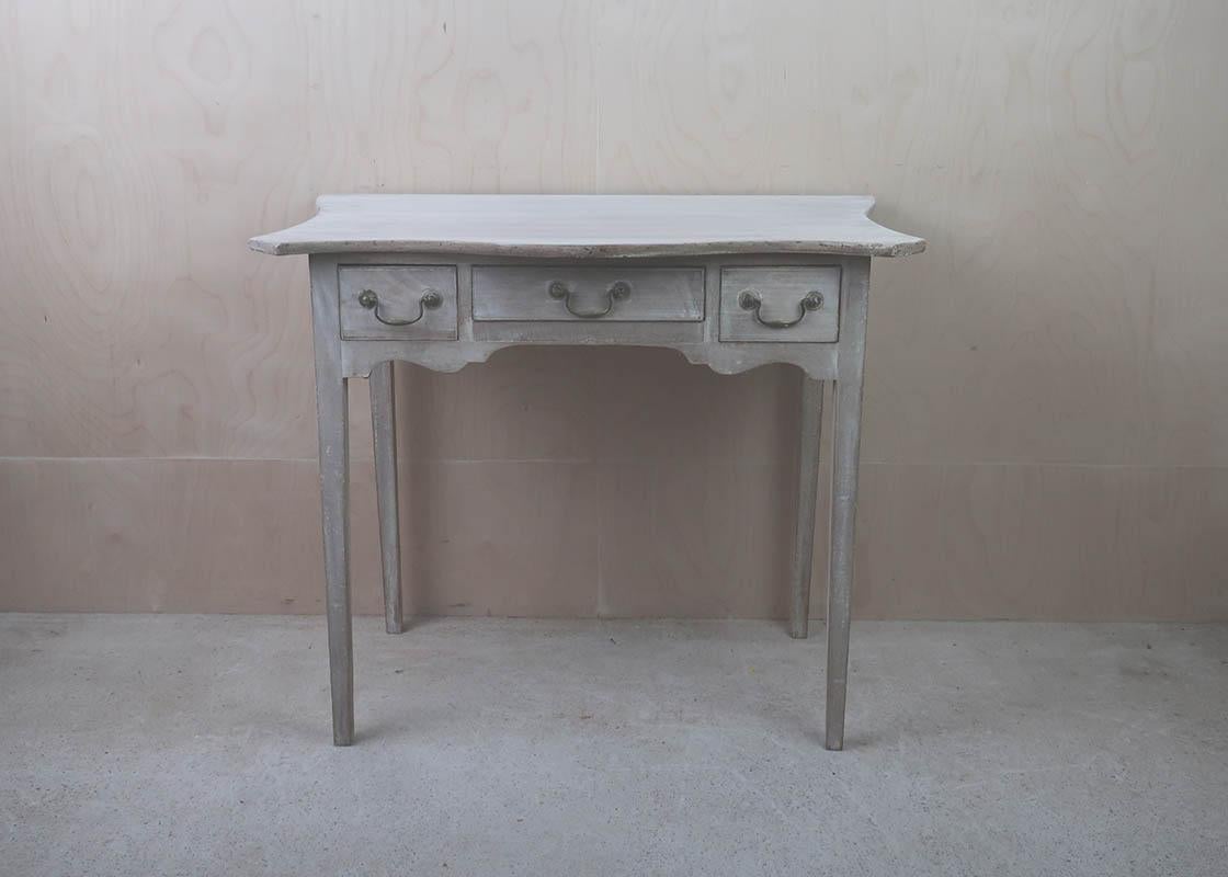 Wood Small Antique Georgian Bleached Side Table. English C.1800