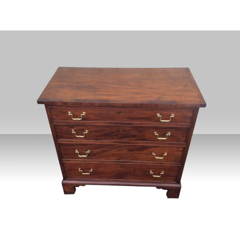 European Small Antique Georgian Mahogany Chest of Drawers