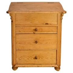 Small Antique German Louis Philippe Chest of Drawers/Nightstand in European Pine
