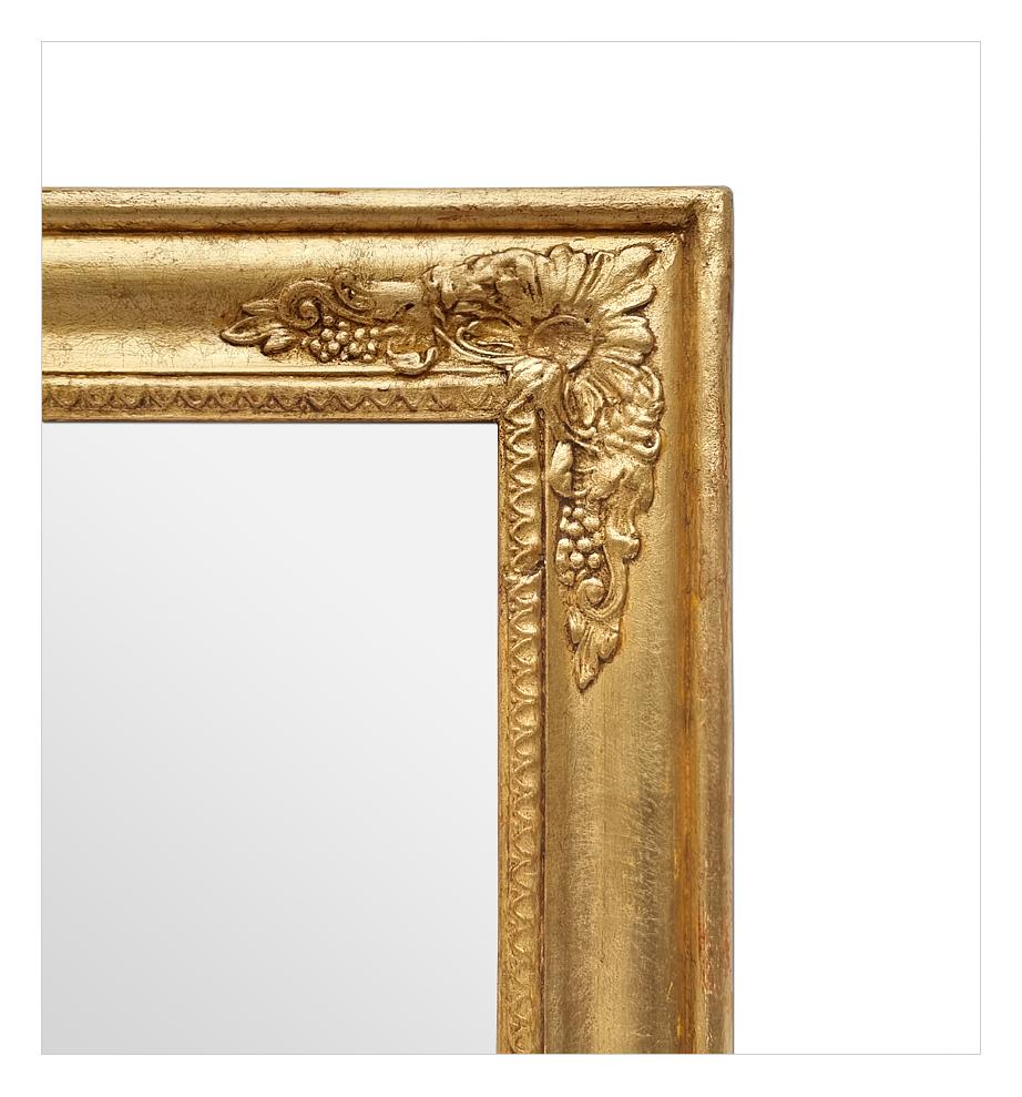Late 19th Century Small Antique Giltwood Mirror, French Restauration Style, circa 1890 For Sale