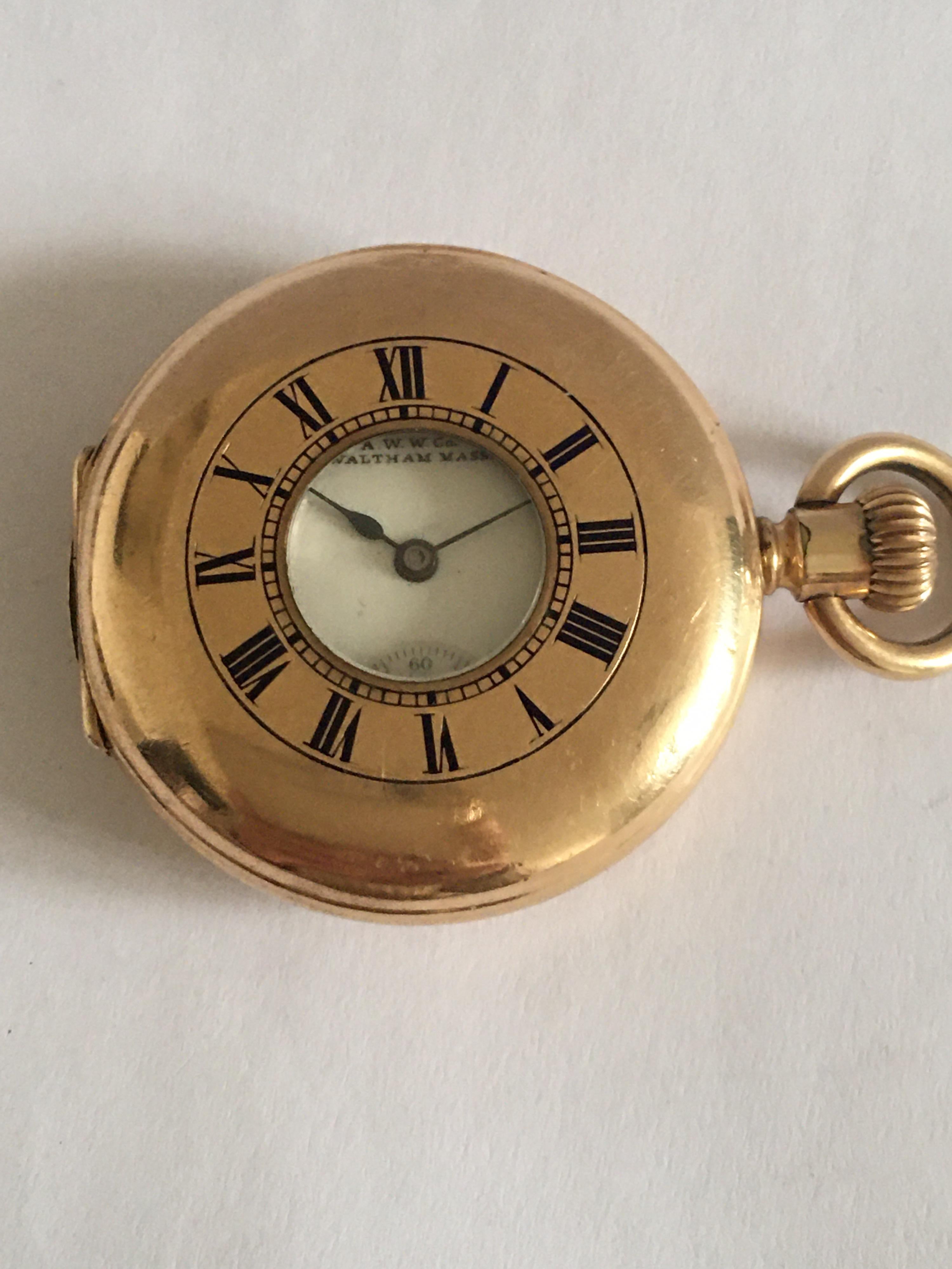 This beautiful antique small pocket watch is working and running well. 

Please study the images carefully as form part of the description.